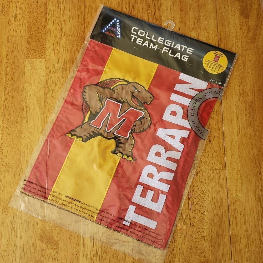 𝅺Maryland Terrapin Collegiate Team Flag New In Packaging University College Swa